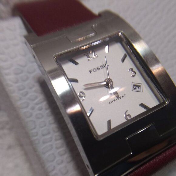 Fossil Arkitekt University of California 1868 Watch Brown Leather New Bat Great - Picture 4 of 11